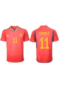 Spanje Ferran Torres #11 Voetbaltruitje Thuis tenue WK 2022 Korte Mouw